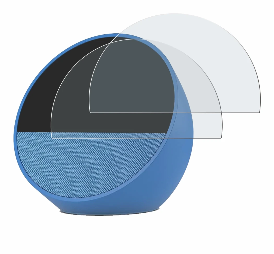 Immagine del dispositivo Amazon Echo Spot 2024 con un'ampia varietà di protezioni per lo schermo.
