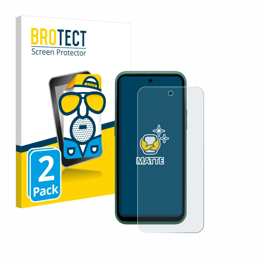 Parte frontale di una confezione del prodotto con il logo del marchio BROTECT. Accanto è raffigurato il dispositivo Nokia XR21