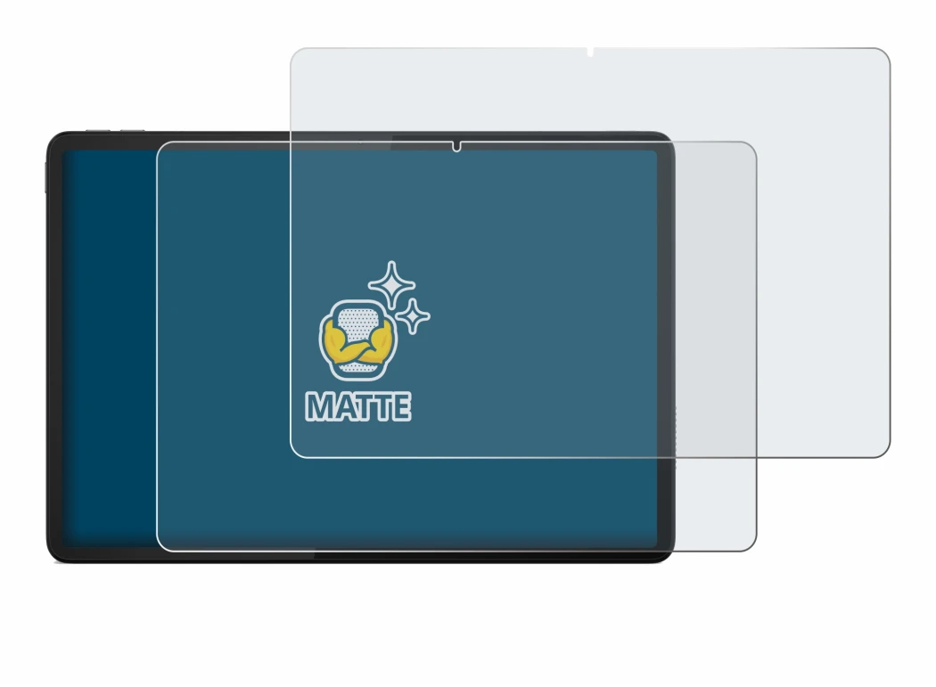Immagine del dispositivo Lenovo Tab K11 con un'ampia varietà di protezioni per lo schermo.