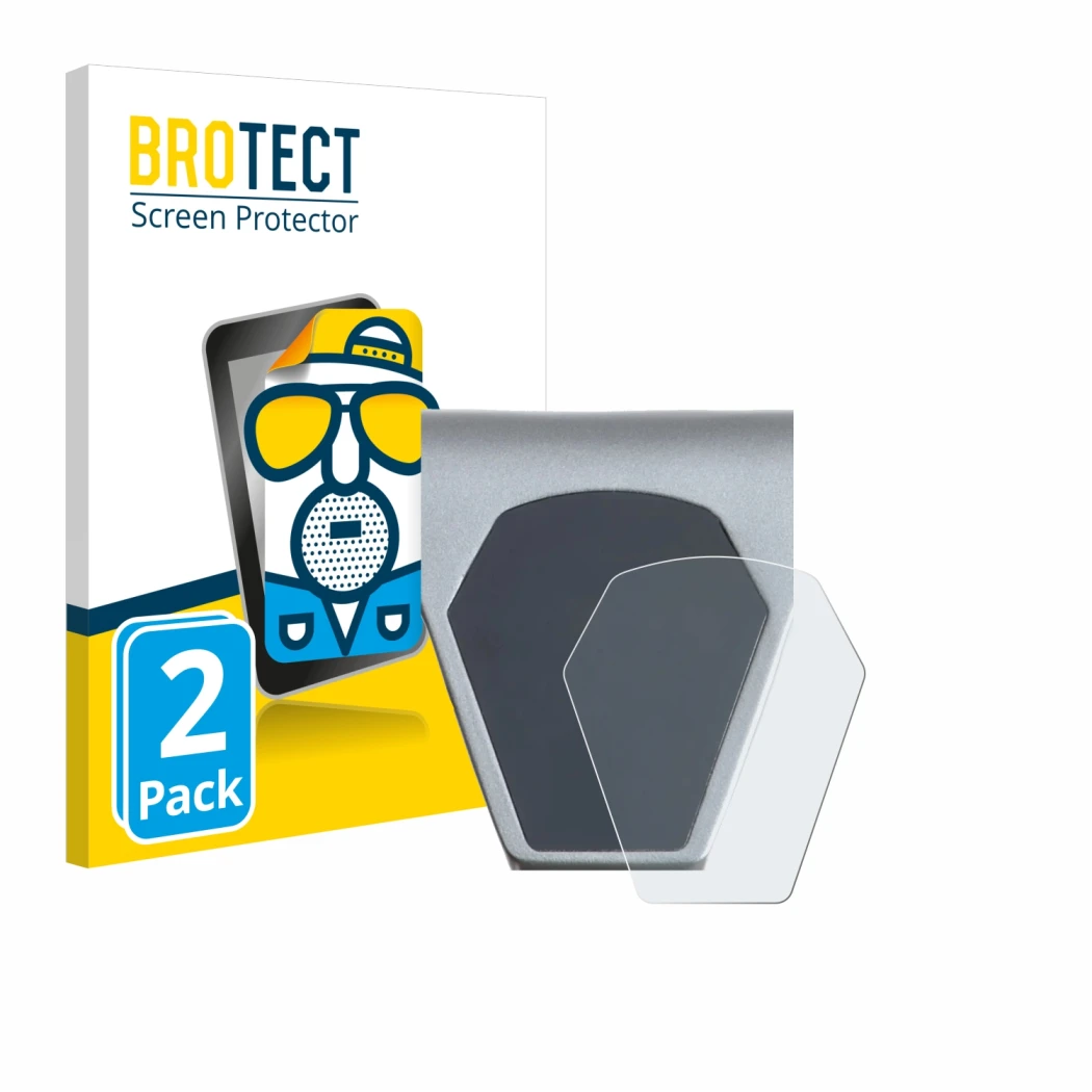 Parte frontale di una confezione del prodotto con il logo del marchio BROTECT. Accanto è raffigurato il dispositivo Epowerfun