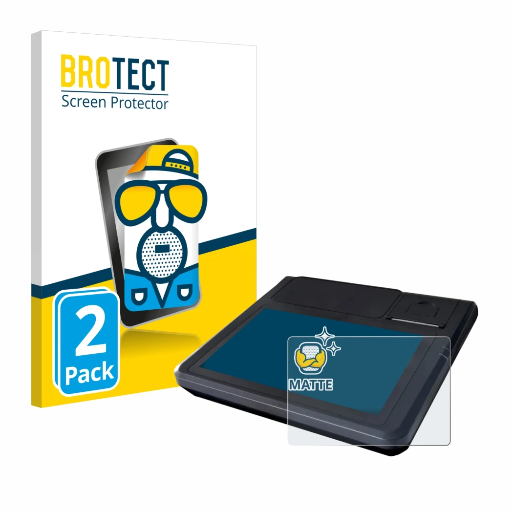 Parte frontale di una confezione del prodotto con il logo del marchio BROTECT. Accanto è raffigurato il dispositivo Techfive E