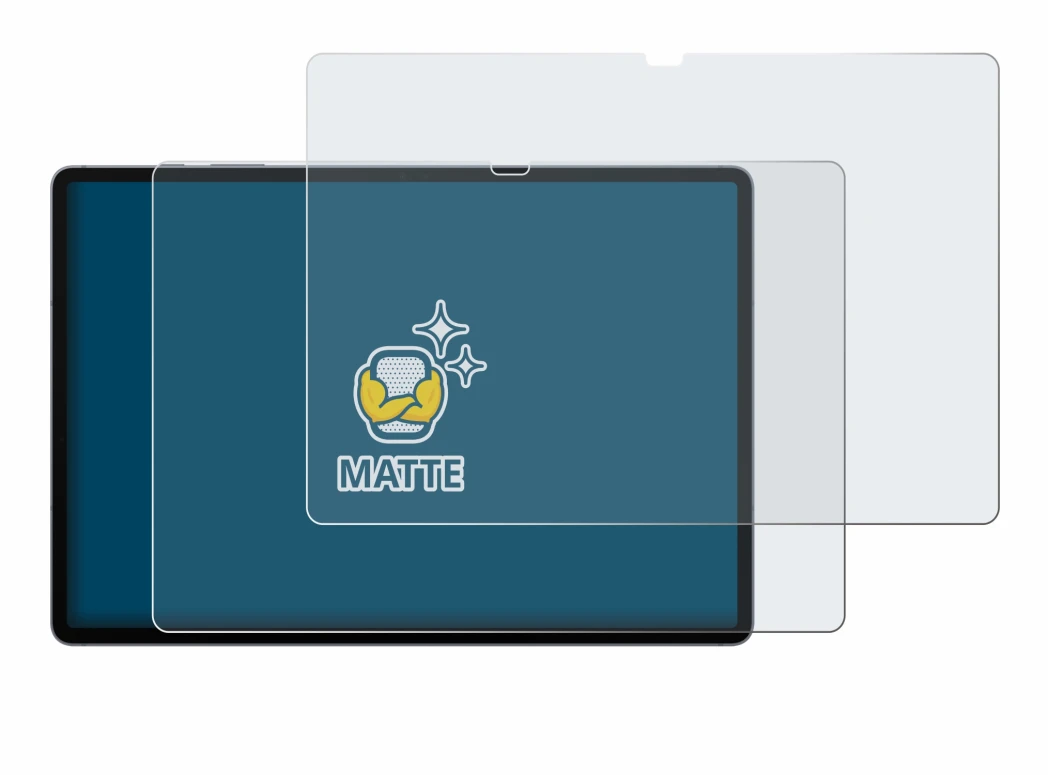 Immagine del dispositivo Samsung Galaxy Tab S10 Plus 5G con un'ampia varietà di protezioni per lo schermo.