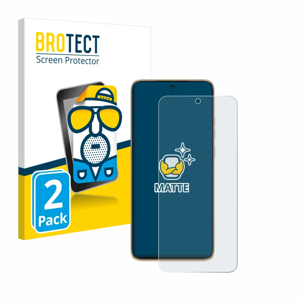 Parte frontale di una confezione del prodotto con il logo del marchio BROTECT. Accanto è raffigurato il dispositivo Motorola E