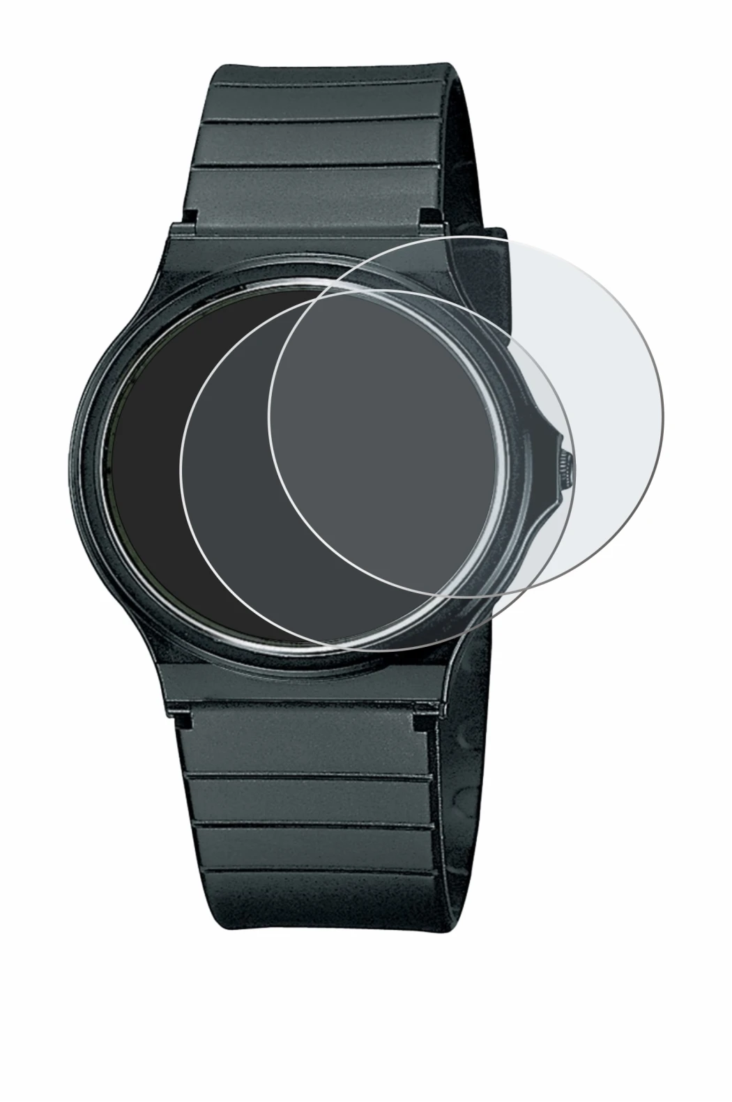 Immagine del dispositivo Casio Collection MQ-24 con un'ampia varietà di protezioni per lo schermo.