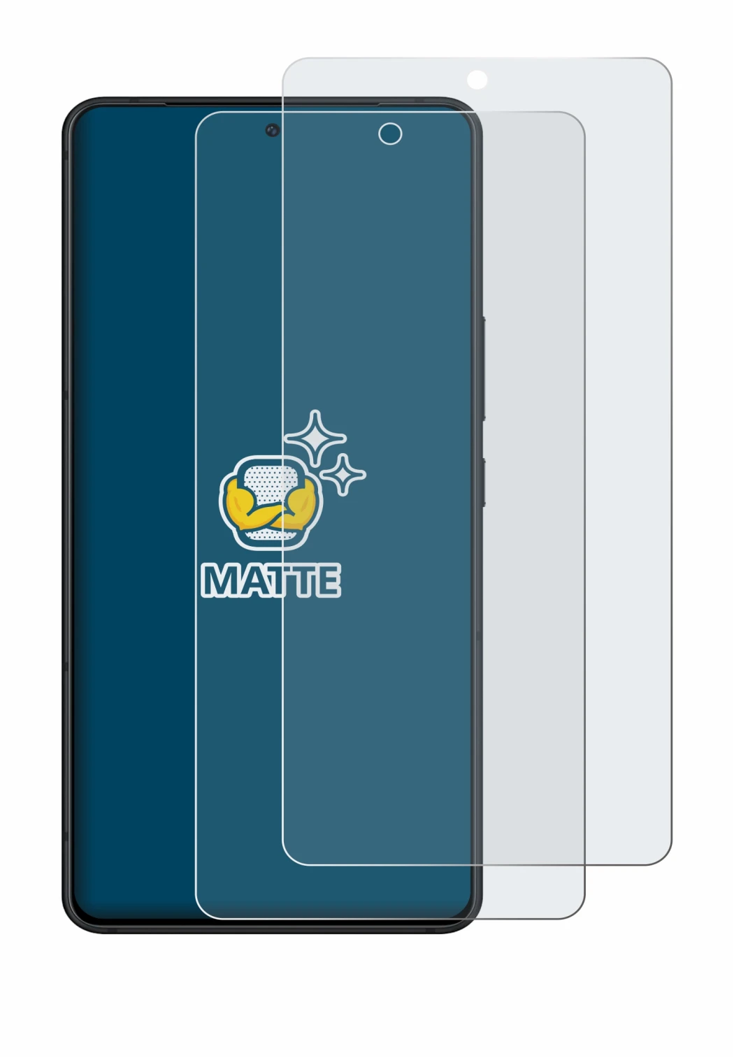Immagine del dispositivo ASUS ROG Phone 9 con un'ampia varietà di protezioni per lo schermo.