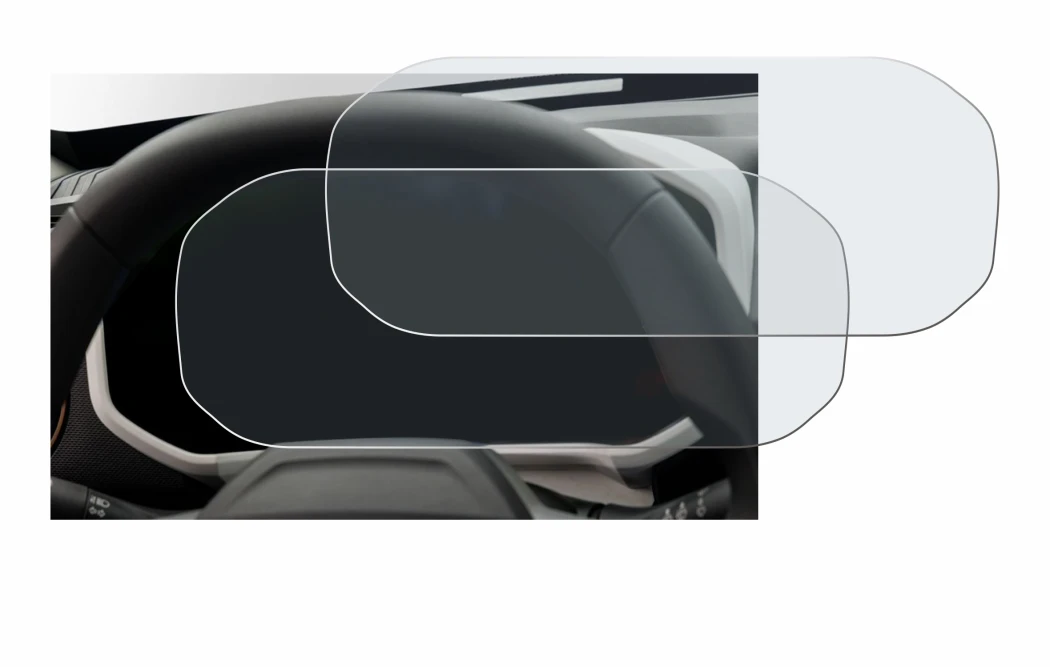Immagine del dispositivo Dacia Duster Tacho (2024) con un'ampia varietà di protezioni per lo schermo.