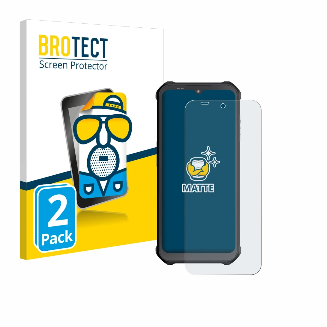 Parte frontale di una confezione del prodotto con il logo del marchio BROTECT. Accanto è raffigurato il dispositivo Sonim XP40