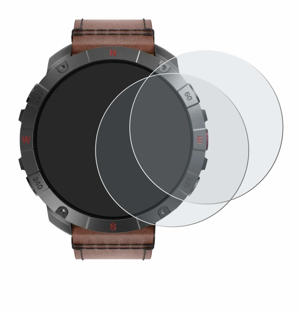 Immagine del dispositivo Polar Grit X2 Pro Titan con un'ampia varietà di protezioni per lo schermo.