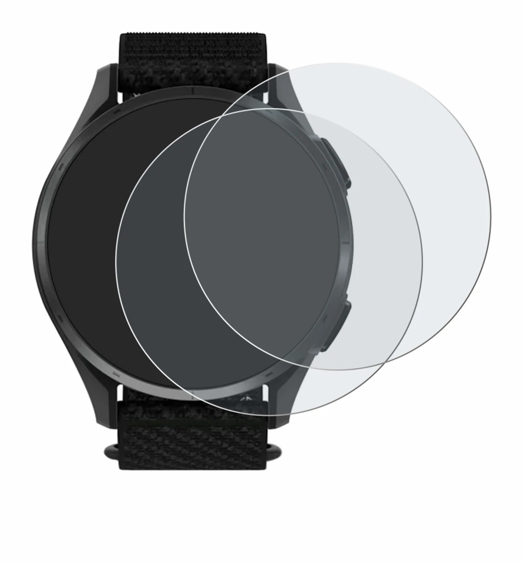 Immagine del dispositivo Garmin Approach S50 con un'ampia varietà di protezioni per lo schermo.