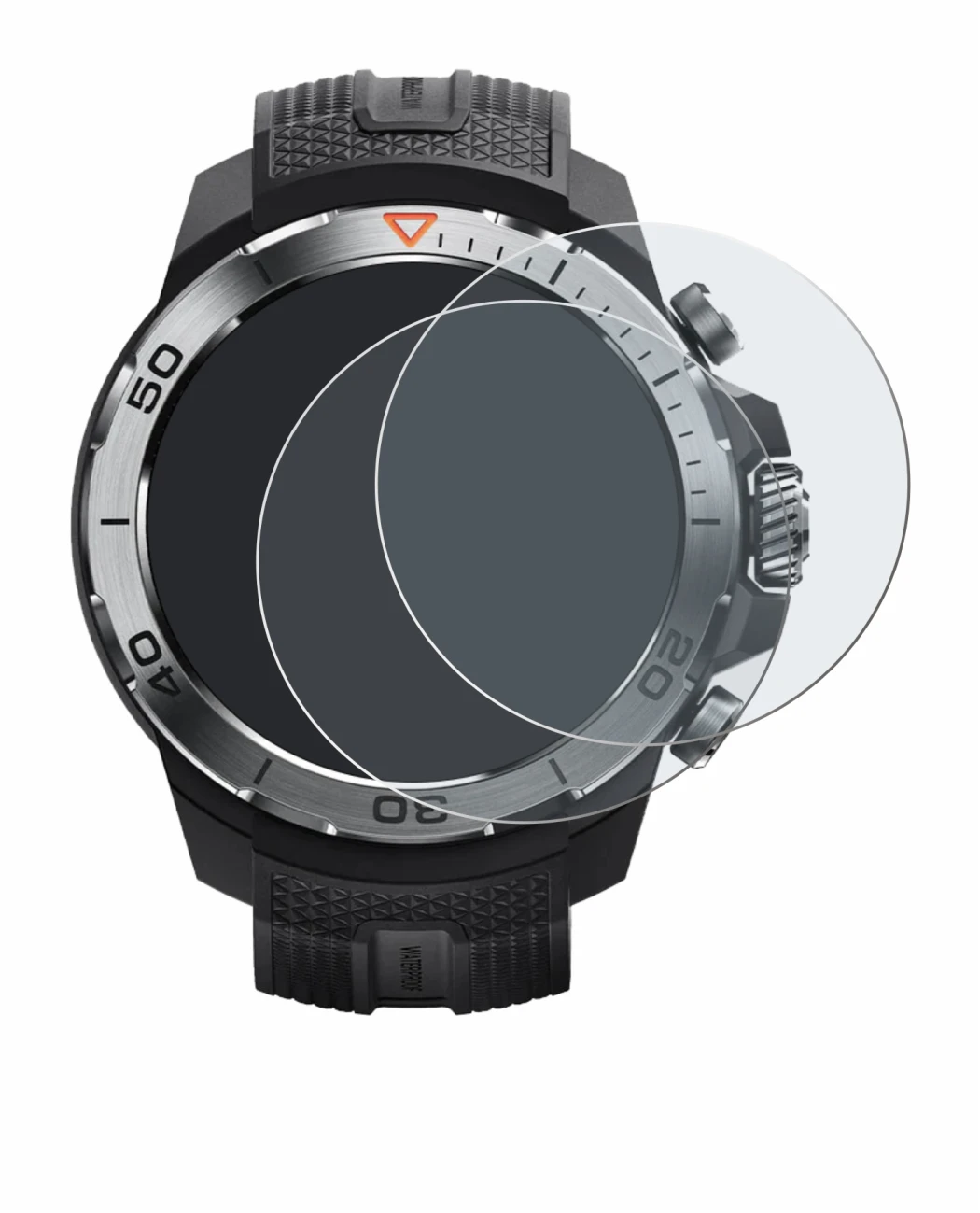 Immagine del dispositivo Xiaomi Mibro GS Explorer con un'ampia varietà di protezioni per lo schermo.