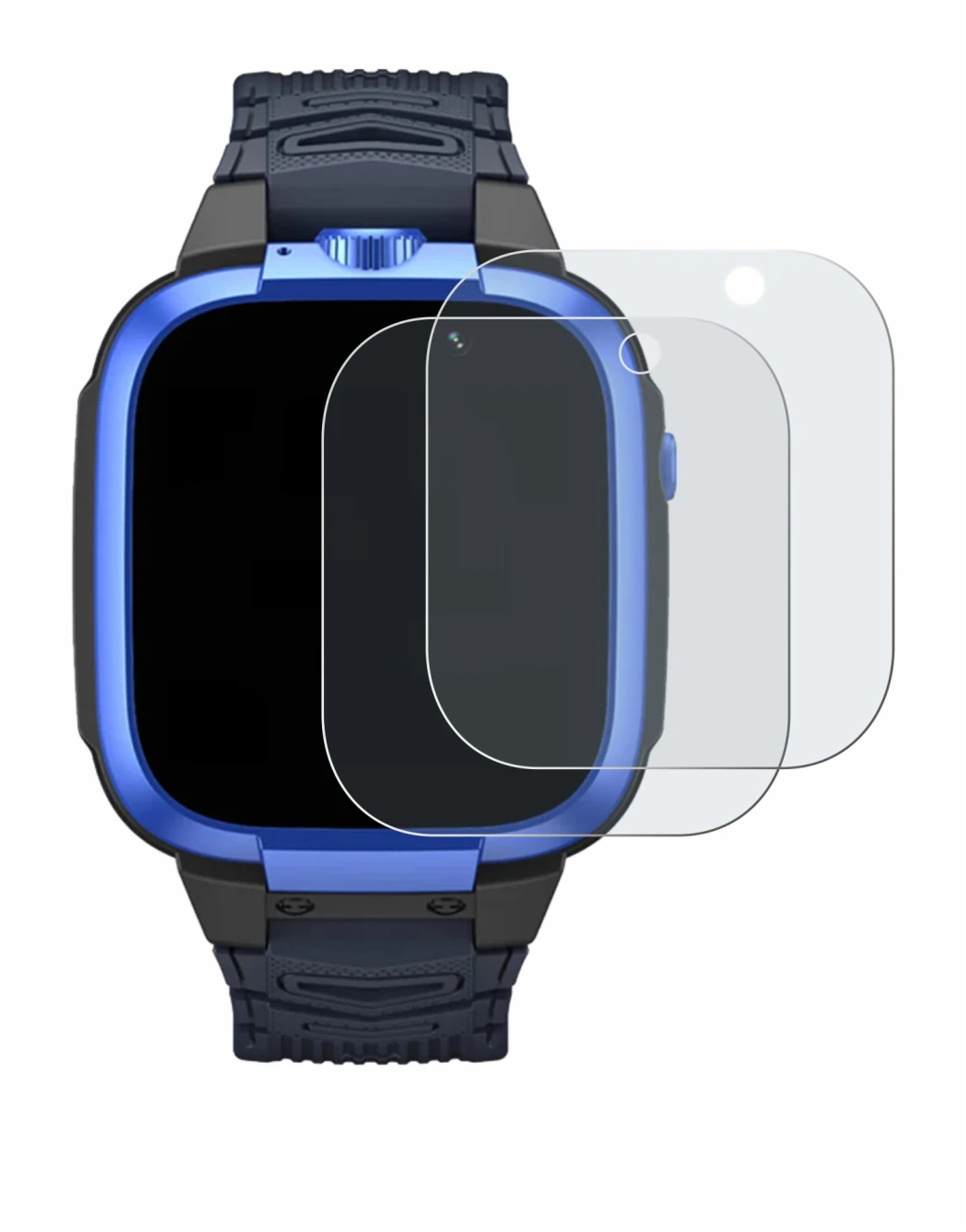 Immagine del dispositivo Xiaomi Mibro Kids Z3 con un'ampia varietà di protezioni per lo schermo.