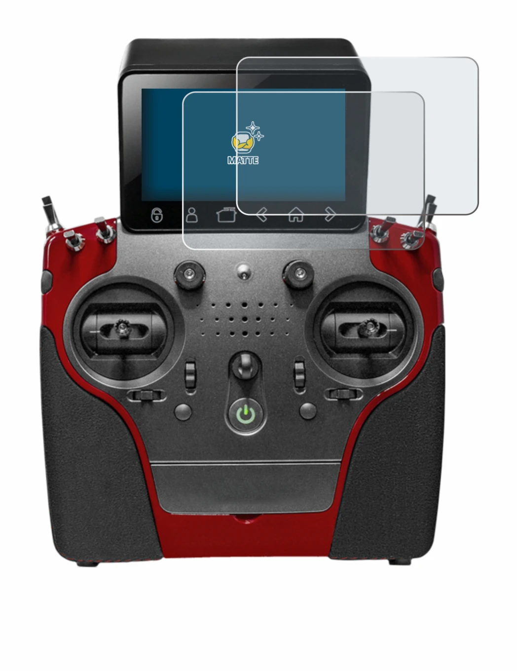 Immagine del dispositivo PowerBox Systems Atom con un'ampia varietà di protezioni per lo schermo.