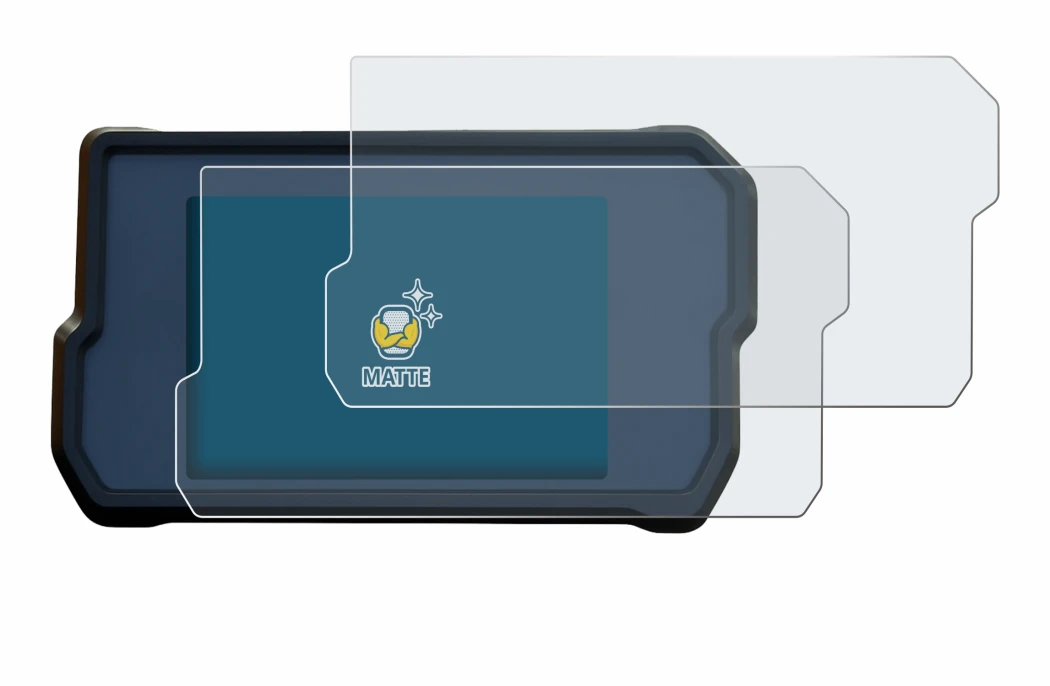 Immagine del dispositivo KTM RC125 / RC390 2022+ con un'ampia varietà di protezioni per lo schermo.