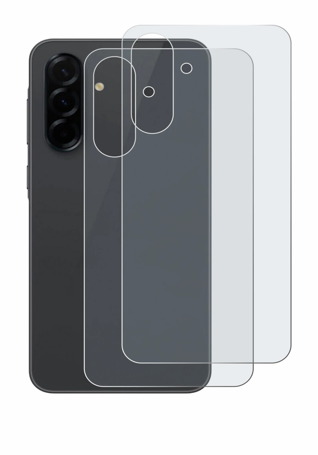 Immagine del dispositivo Samsung Galaxy A36 5G (Posteriore) con un'ampia varietà di protezioni per lo schermo.