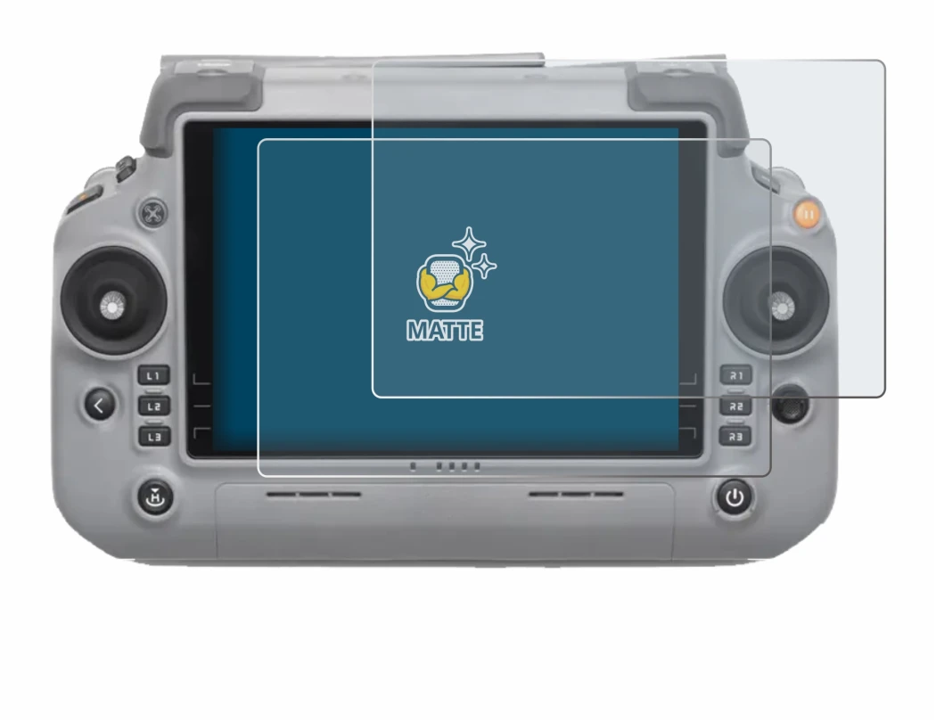 Immagine del dispositivo DJI RC Plus 2 con un'ampia varietà di protezioni per lo schermo.
