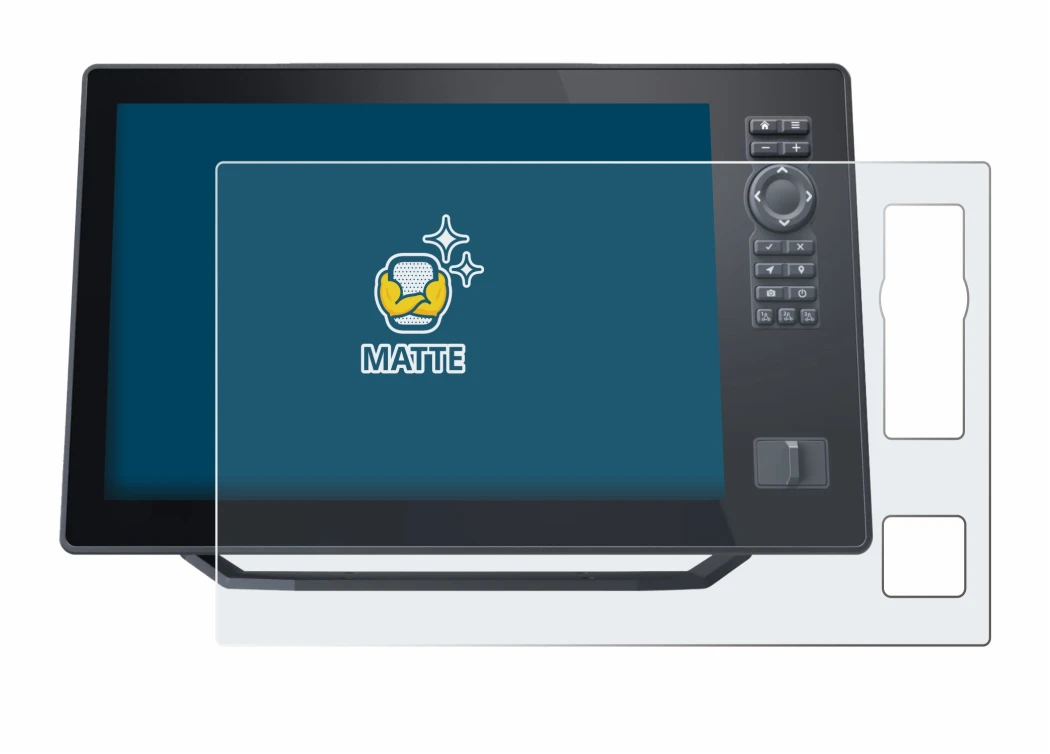 Immagine del dispositivo Humminbird Xplore 12 con un'ampia varietà di protezioni per lo schermo.