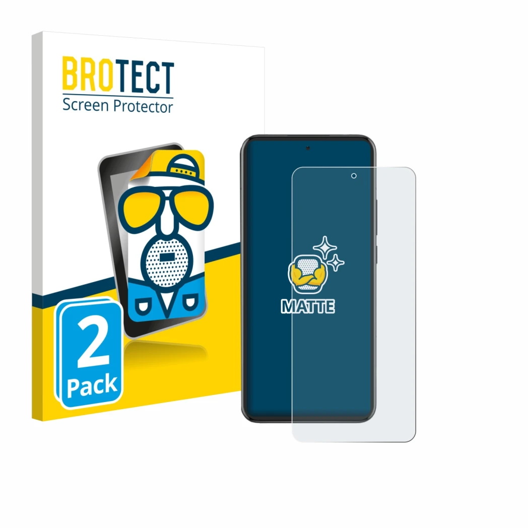 Parte frontale di una confezione del prodotto con il logo del marchio BROTECT. Accanto è raffigurato il dispositivo Oppo Reno