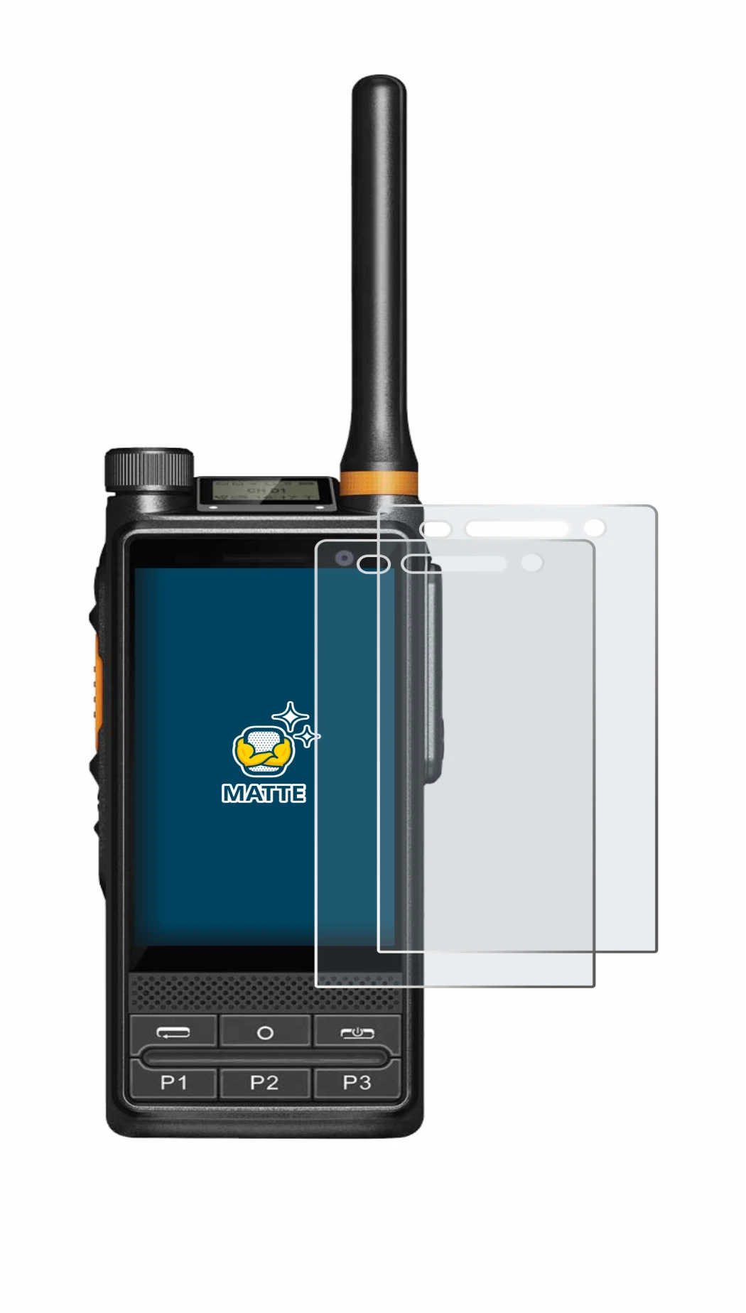 Immagine del dispositivo Hytera PDC680 con un'ampia varietà di protezioni per lo schermo.