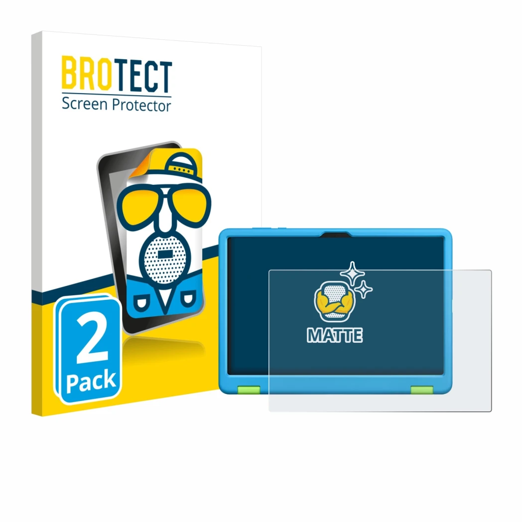 Parte frontale di una confezione del prodotto con il logo del marchio BROTECT. Accanto è raffigurato il dispositivo Honor Pad 