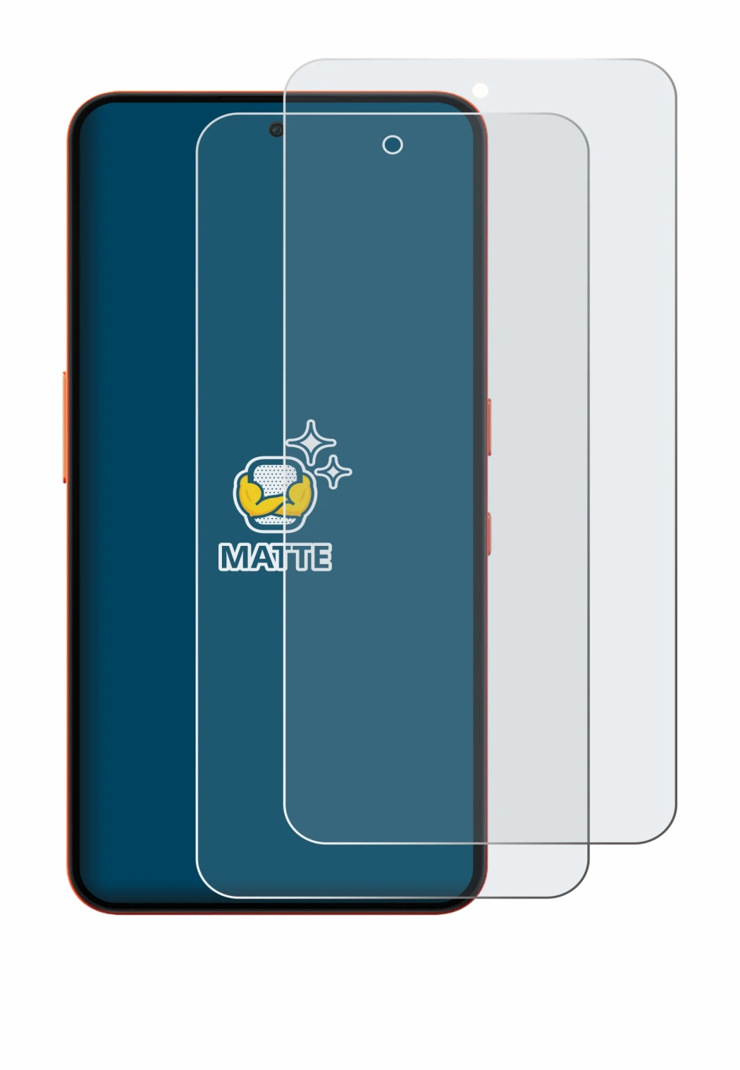 Immagine del dispositivo Nothing CMF Phone 2 Pro con un'ampia varietà di protezioni per lo schermo.