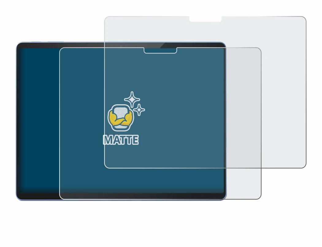 Immagine del dispositivo Microsoft Surface Pro 13 con un'ampia varietà di protezioni per lo schermo.