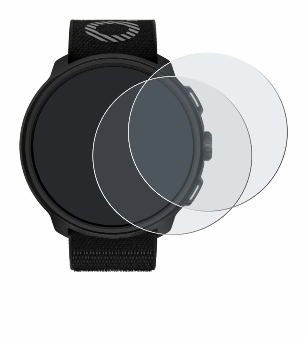 Immagine del dispositivo Suunto Run con un'ampia varietà di protezioni per lo schermo.