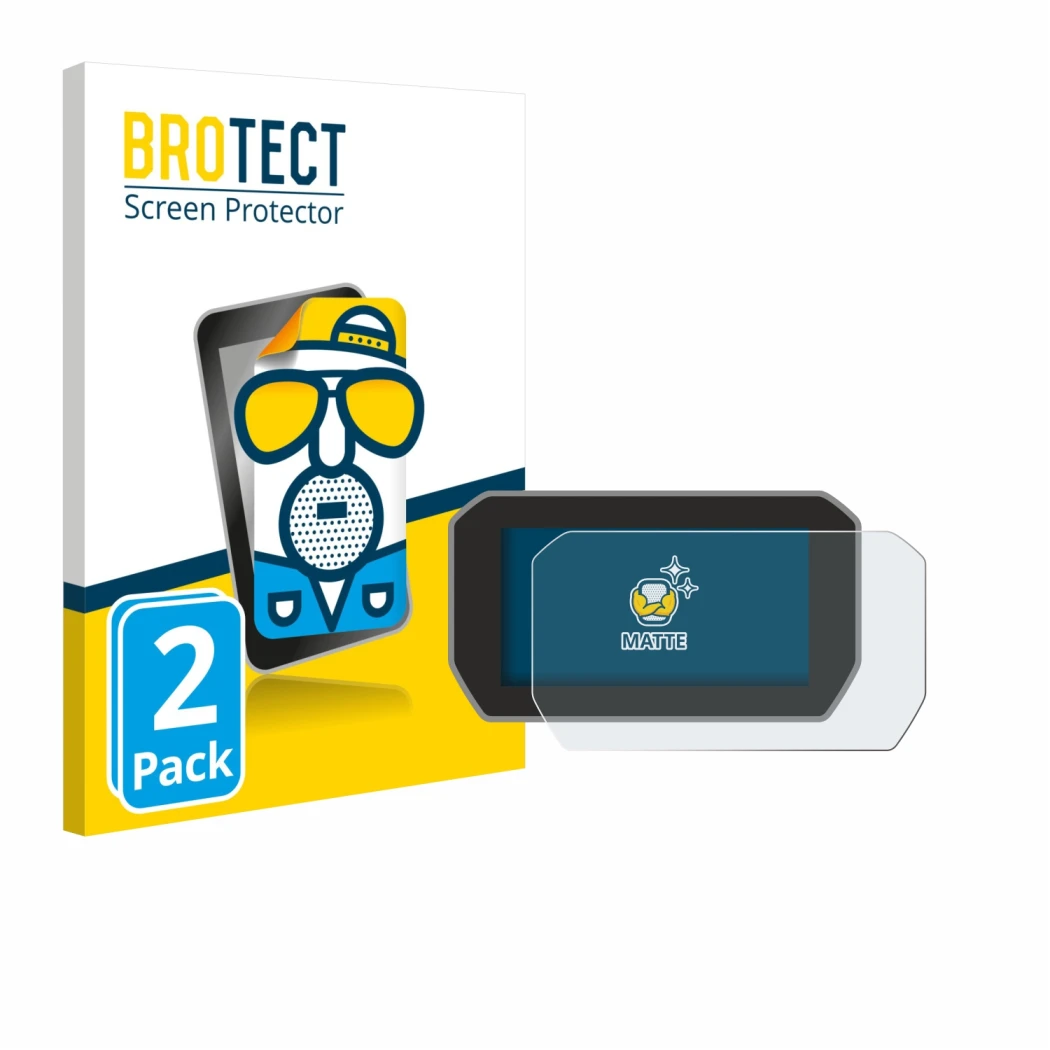 Parte frontale di una confezione del prodotto con il logo del marchio BROTECT. Accanto è raffigurato il dispositivo Ducati V4 