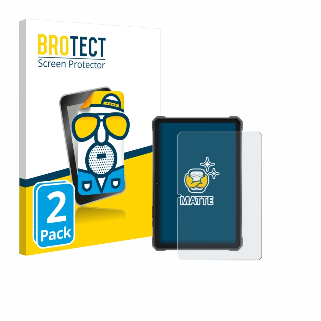 Parte frontale di una confezione del prodotto con il logo del marchio BROTECT. Accanto è raffigurato il dispositivo Hotwav R9