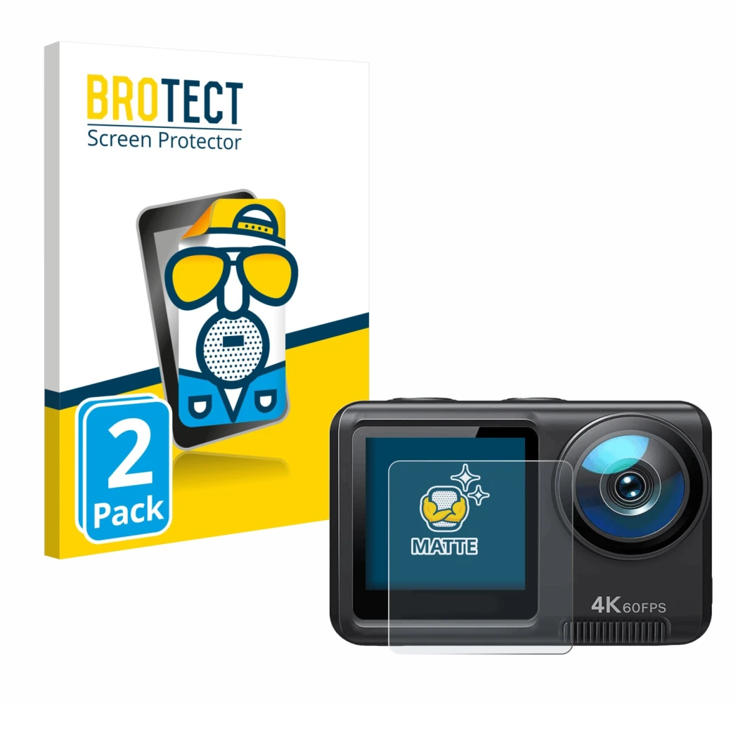 Parte frontale di una confezione del prodotto con il logo del marchio BROTECT. Accanto è raffigurato il dispositivo Wolfang GA