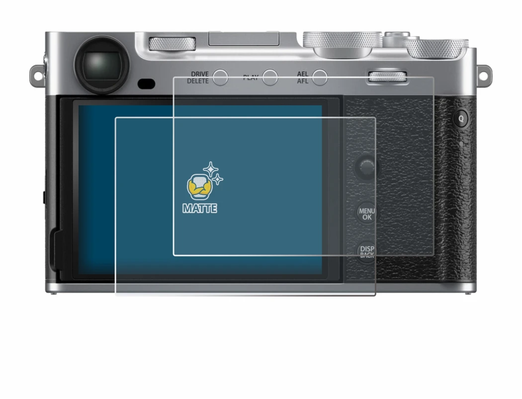 Immagine del dispositivo Fujifilm X-E5 con un'ampia varietà di protezioni per lo schermo.