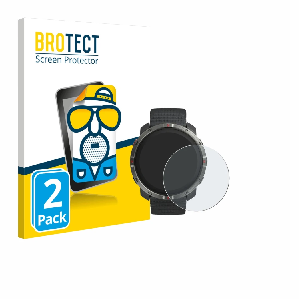 Parte frontale di una confezione del prodotto con il logo del marchio BROTECT. Accanto è raffigurato il dispositivo Polar Grit