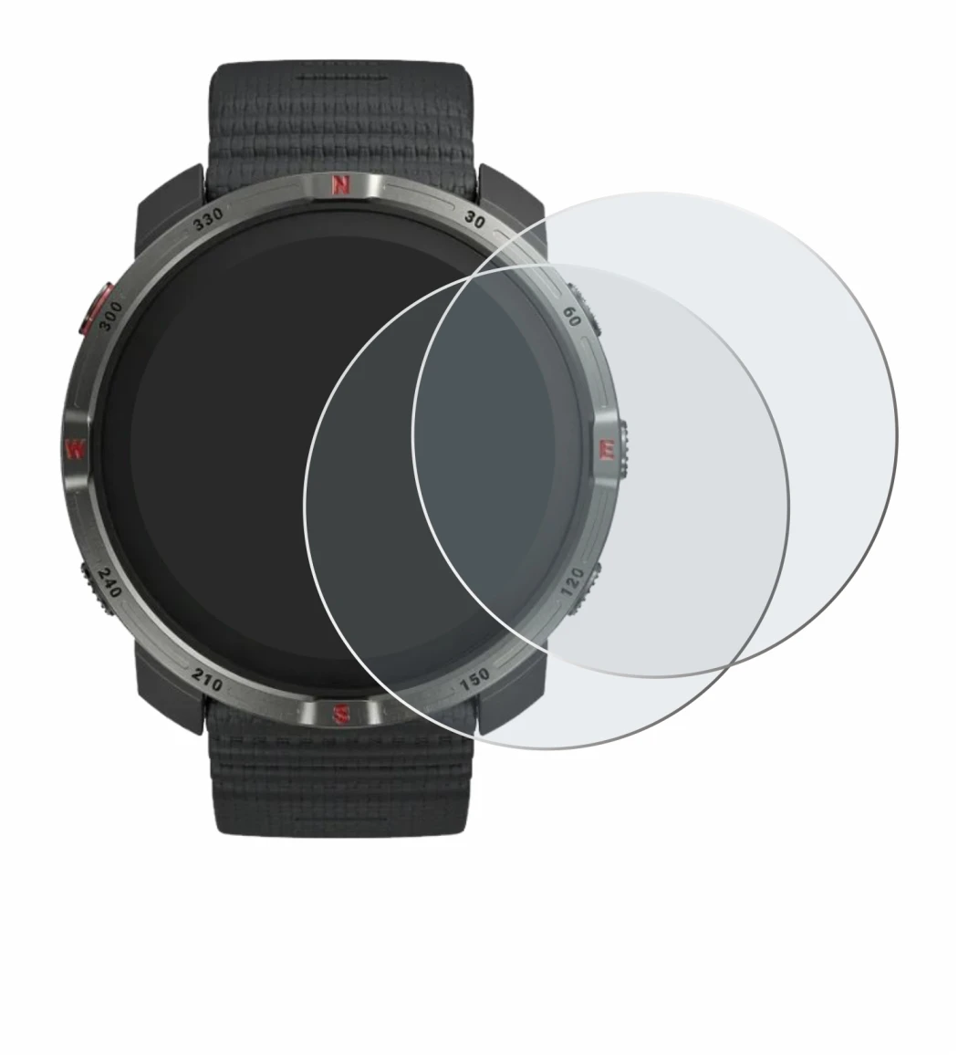 Immagine del dispositivo Polar Grit X2 con un'ampia varietà di protezioni per lo schermo.