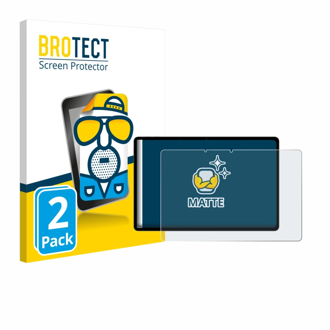Parte frontale di una confezione del prodotto con il logo del marchio BROTECT. Accanto è raffigurato il dispositivo Oppo Pad S