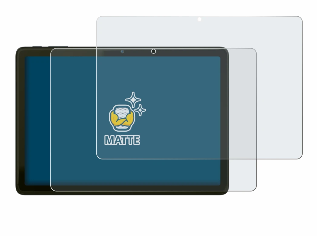 Immagine del dispositivo VALE Tablet V10A con un'ampia varietà di protezioni per lo schermo.