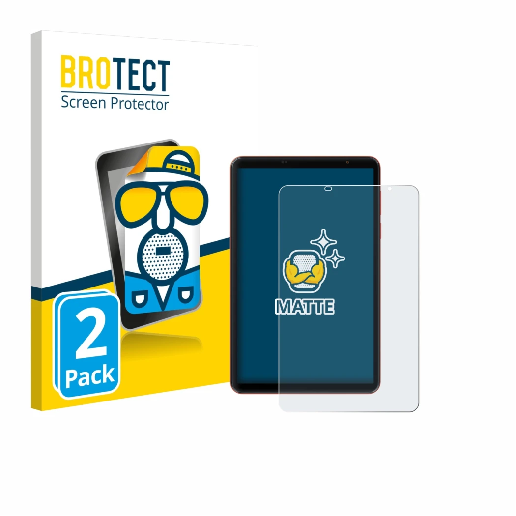 Parte frontale di una confezione del prodotto con il logo del marchio BROTECT. Accanto è raffigurato il dispositivo Blackview