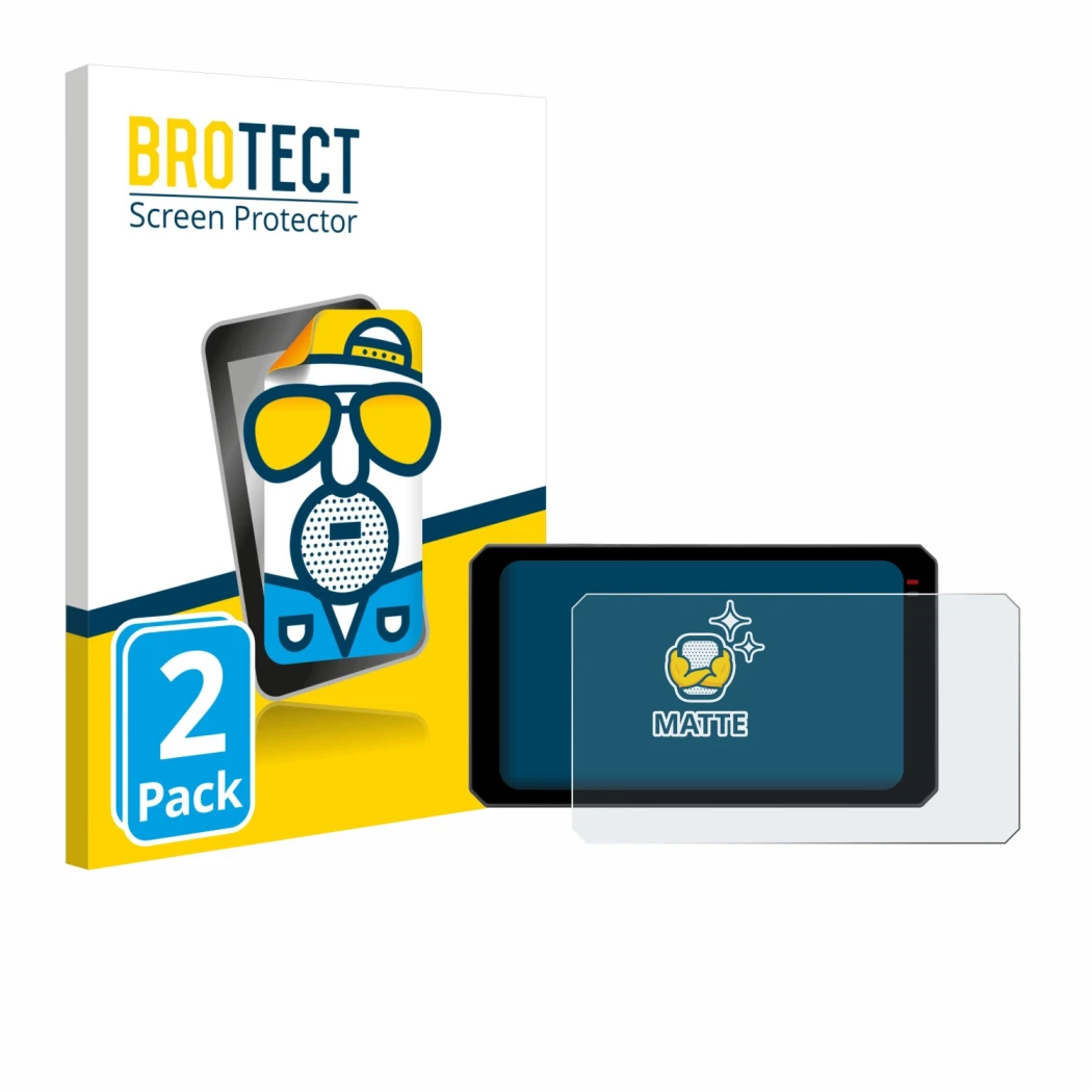 Parte frontale di una confezione del prodotto con il logo del marchio BROTECT. Accanto è raffigurato il dispositivo Chigee AIO