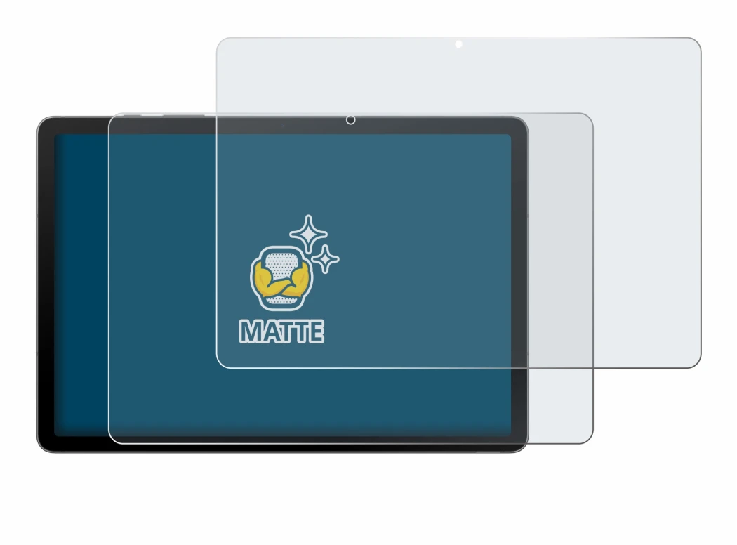 Immagine del dispositivo Samsung Galaxy Tab S10 Lite con un'ampia varietà di protezioni per lo schermo.