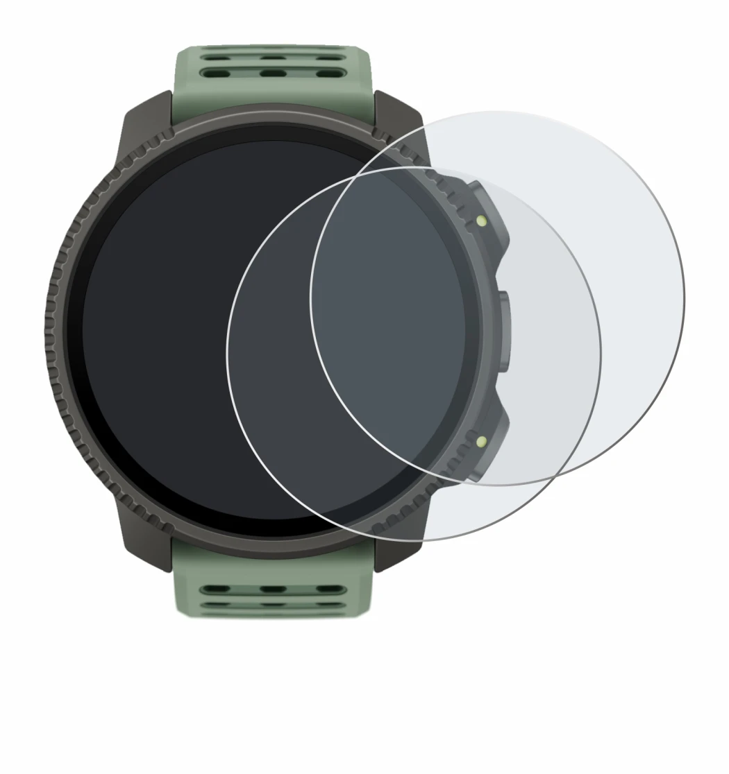 Immagine del dispositivo Suunto Vertical 2 con un'ampia varietà di protezioni per lo schermo.