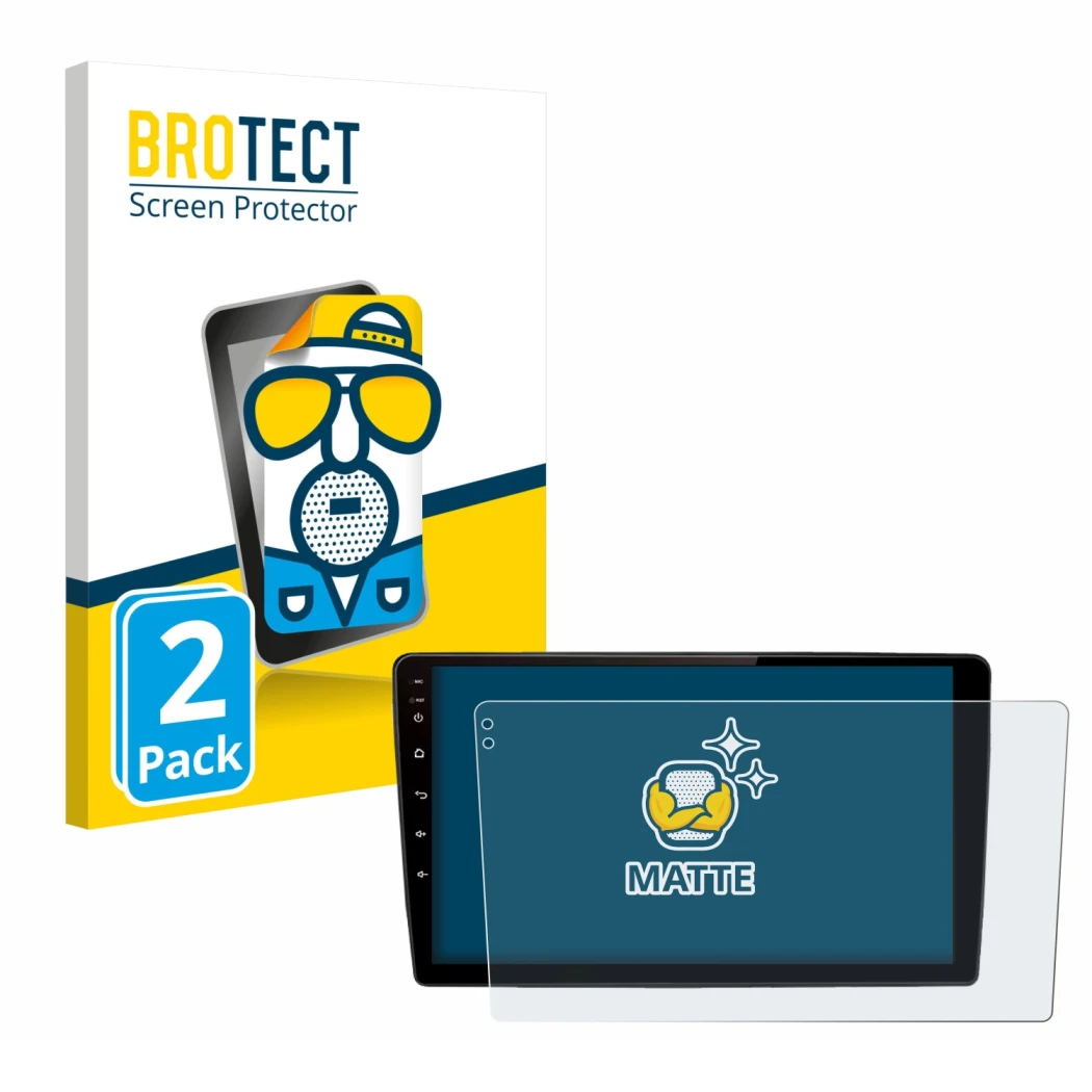 Parte frontale di una confezione del prodotto con il logo del marchio BROTECT. Accanto è raffigurato il dispositivo Junsun V2 