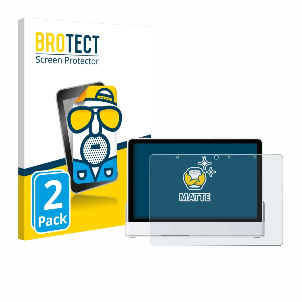 Parte frontale di una confezione del prodotto con il logo del marchio BROTECT. Accanto è raffigurato il dispositivo eufy Smart