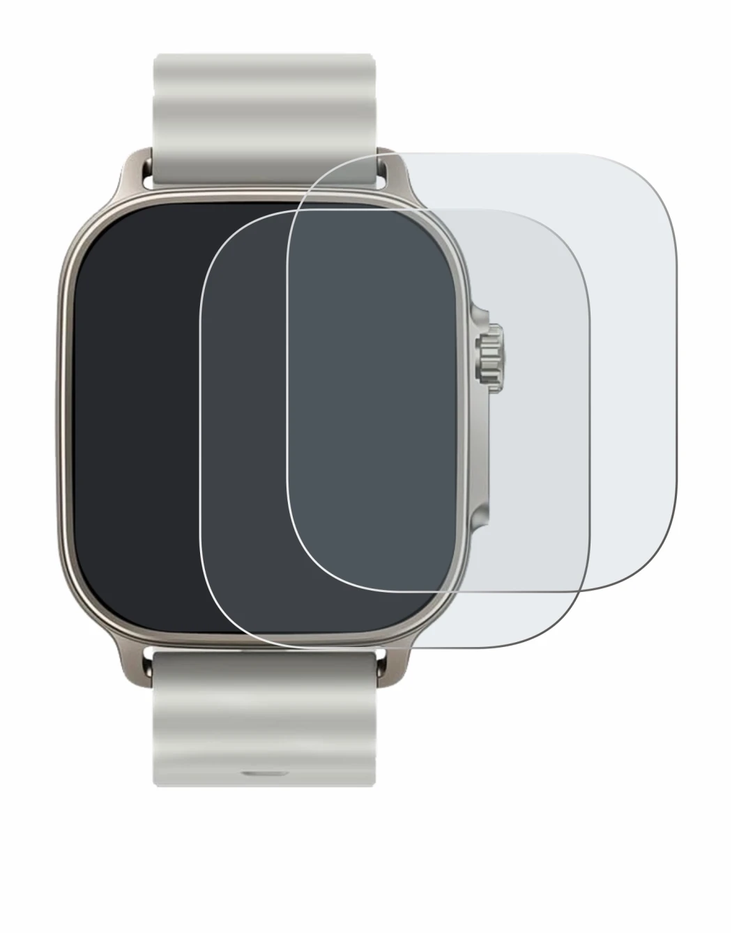 Immagine del dispositivo realme Watch 5 con un'ampia varietà di protezioni per lo schermo.