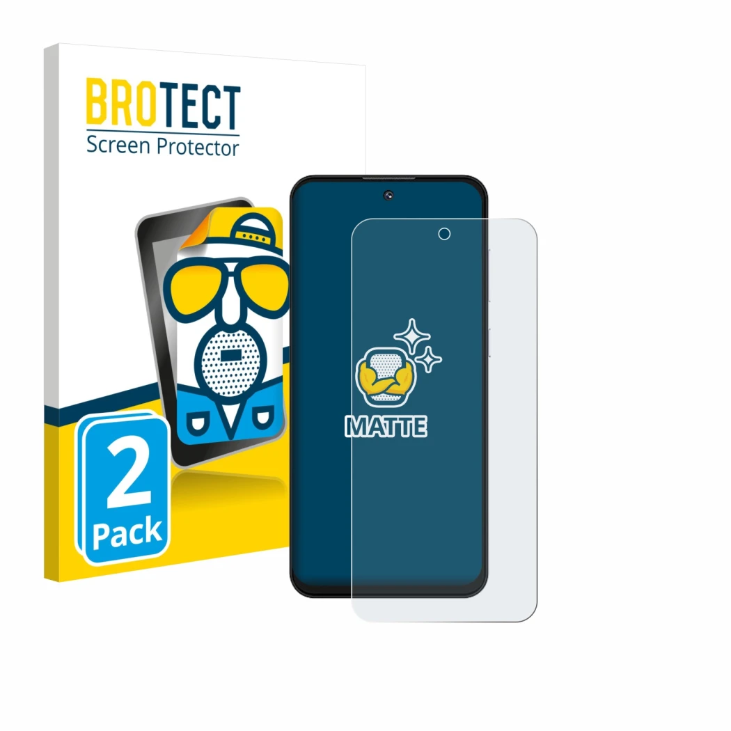 Parte frontale di una confezione del prodotto con il logo del marchio BROTECT. Accanto è raffigurato il dispositivo Oukitel C6