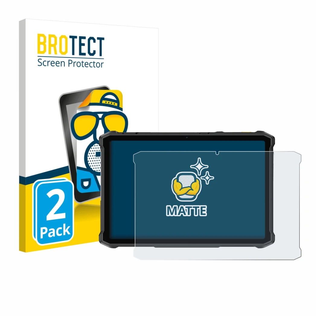 Parte frontale di una confezione del prodotto con il logo del marchio BROTECT. Accanto è raffigurato il dispositivo Ulefone Ar