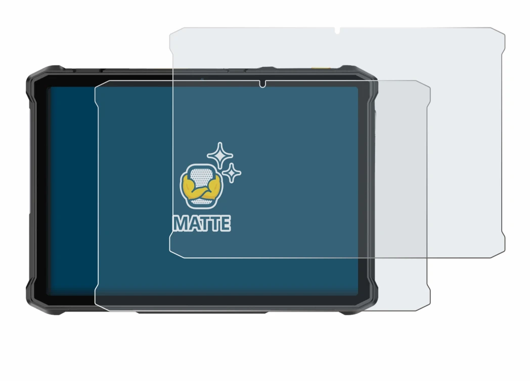 Immagine del dispositivo Ulefone Armor Pad 5 Ultra con un'ampia varietà di protezioni per lo schermo.