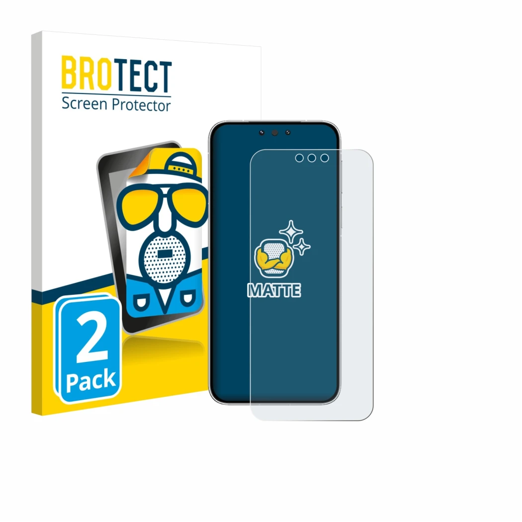 Parte frontale di una confezione del prodotto con il logo del marchio BROTECT. Accanto è raffigurato il dispositivo Huawei Mat