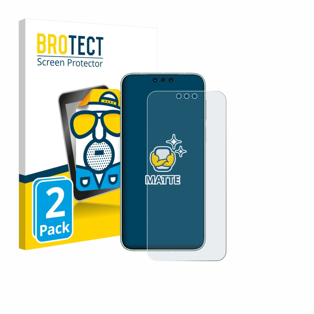 Parte frontale di una confezione del prodotto con il logo del marchio BROTECT. Accanto è raffigurato il dispositivo Huawei Mat