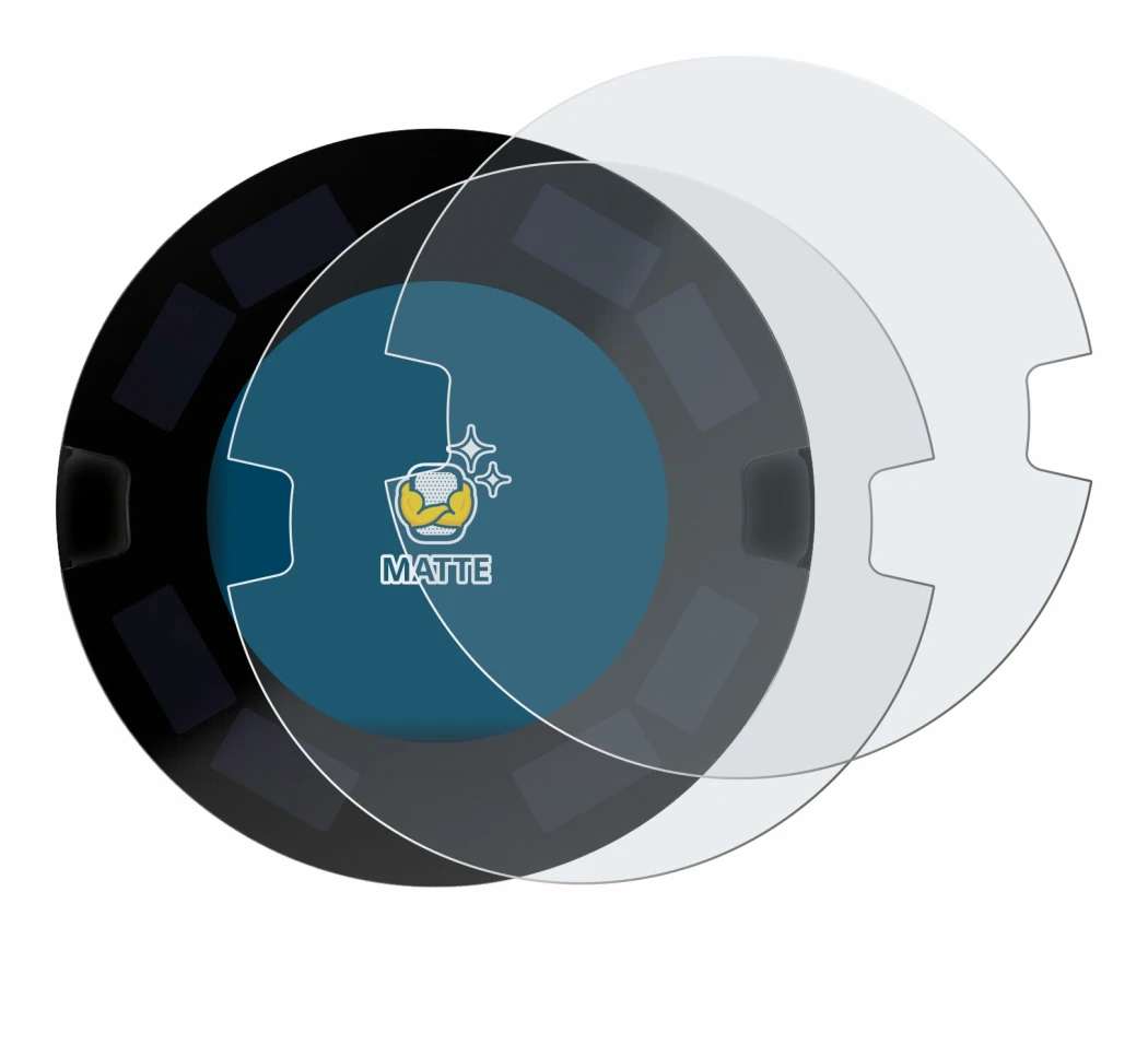 Immagine del dispositivo OOONO P-DISC NO3 con un'ampia varietà di protezioni per lo schermo.