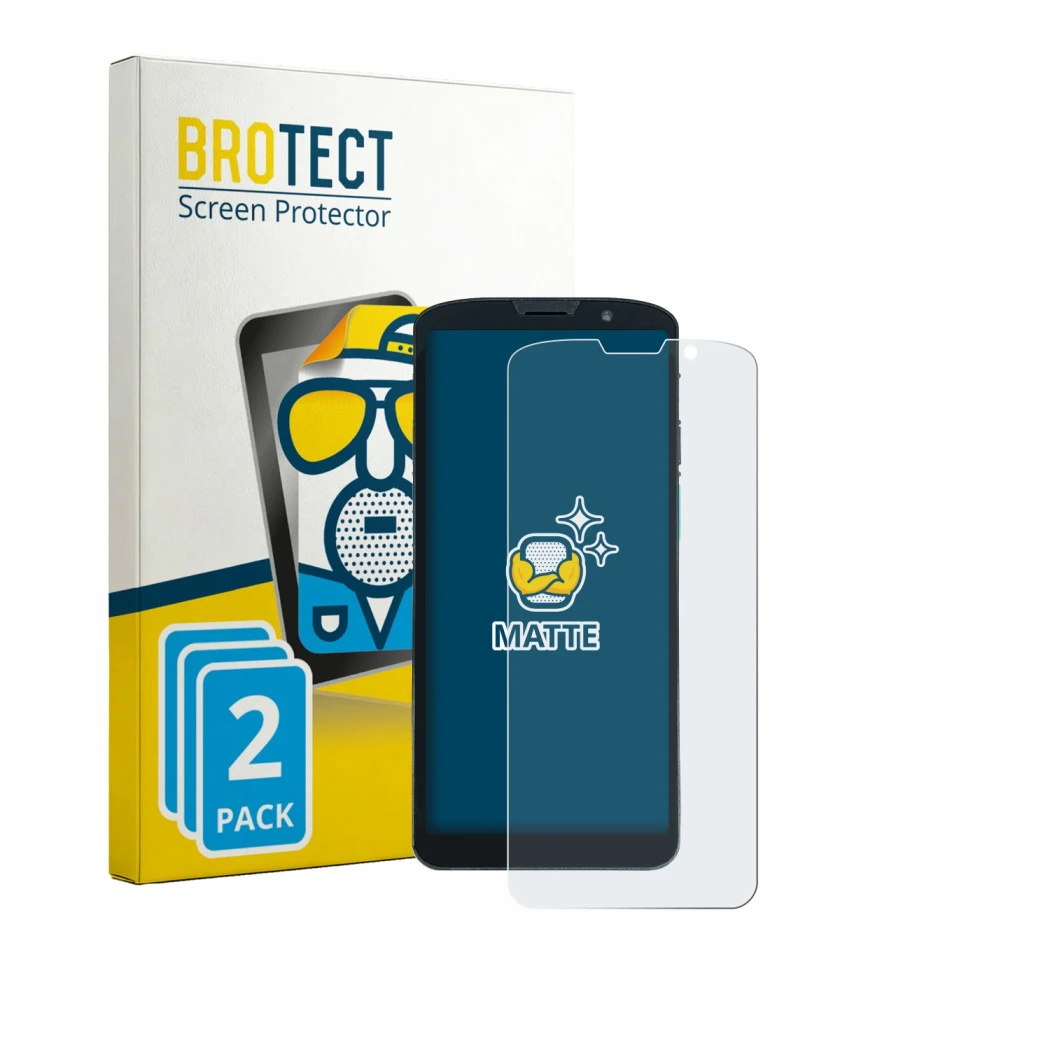 Parte frontale di una confezione del prodotto con il logo del marchio BROTECT. Accanto è raffigurato il dispositivo Unitech EA