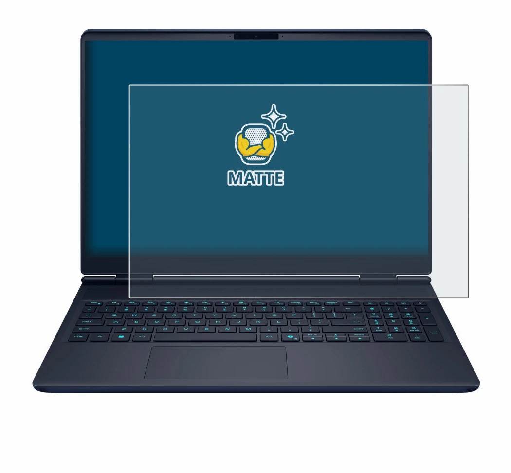 Immagine del dispositivo Dell Alienware 16X con un'ampia varietà di protezioni per lo schermo.