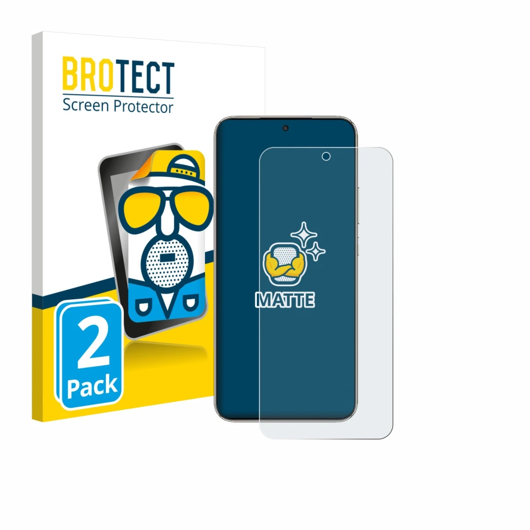 Parte frontale di una confezione del prodotto con il logo del marchio BROTECT. Accanto è raffigurato il dispositivo Honor X70 